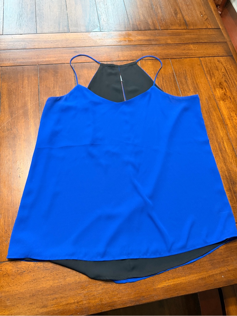 Express Royal Blue and Black Double-Layer Cami